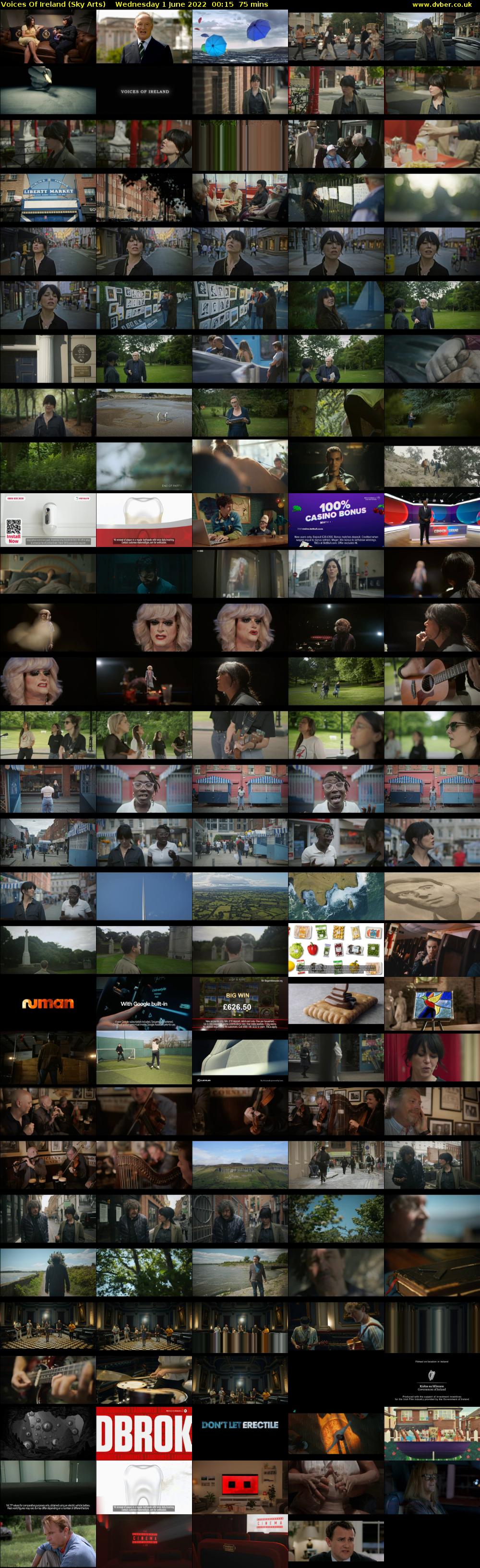 Voices Of Ireland (Sky Arts) Wednesday 1 June 2022 00:15 - 01:30