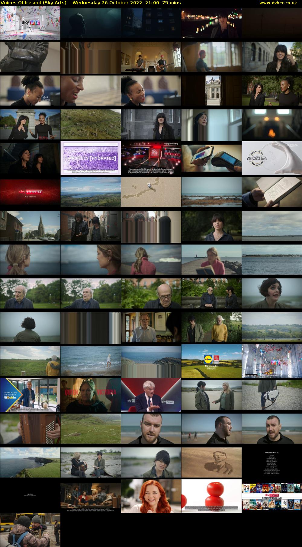 Voices Of Ireland (Sky Arts) Wednesday 26 October 2022 21:00 - 22:15