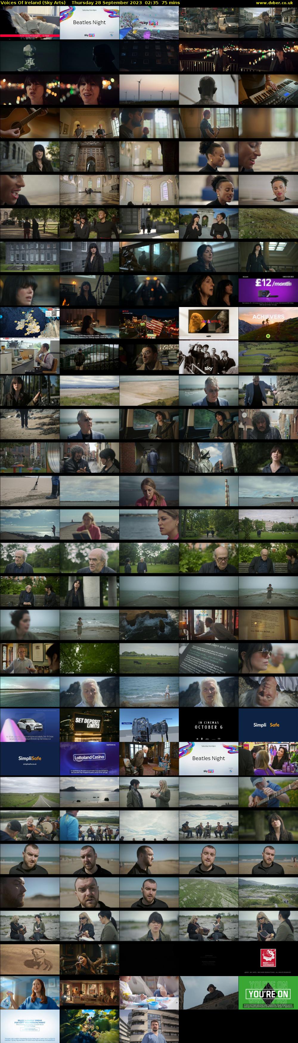 Voices Of Ireland (Sky Arts) Thursday 28 September 2023 02:35 - 03:50