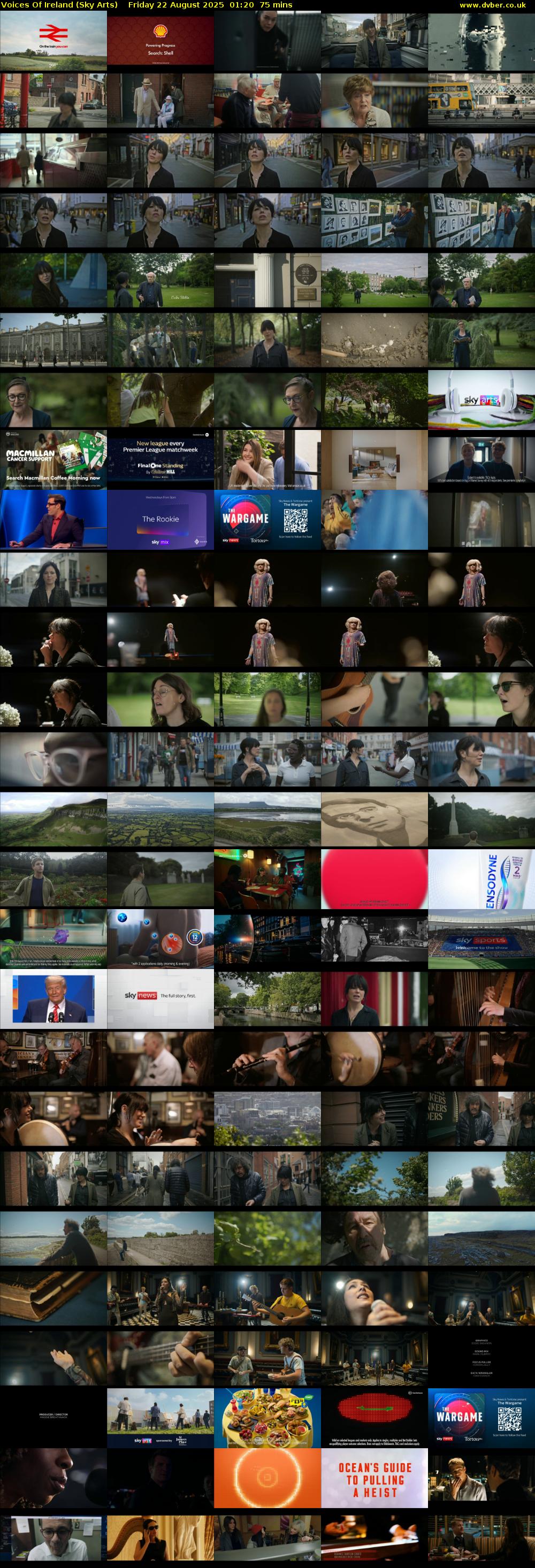 Voices Of Ireland (Sky Arts) Friday 22 August 2025 01:20 - 02:35
