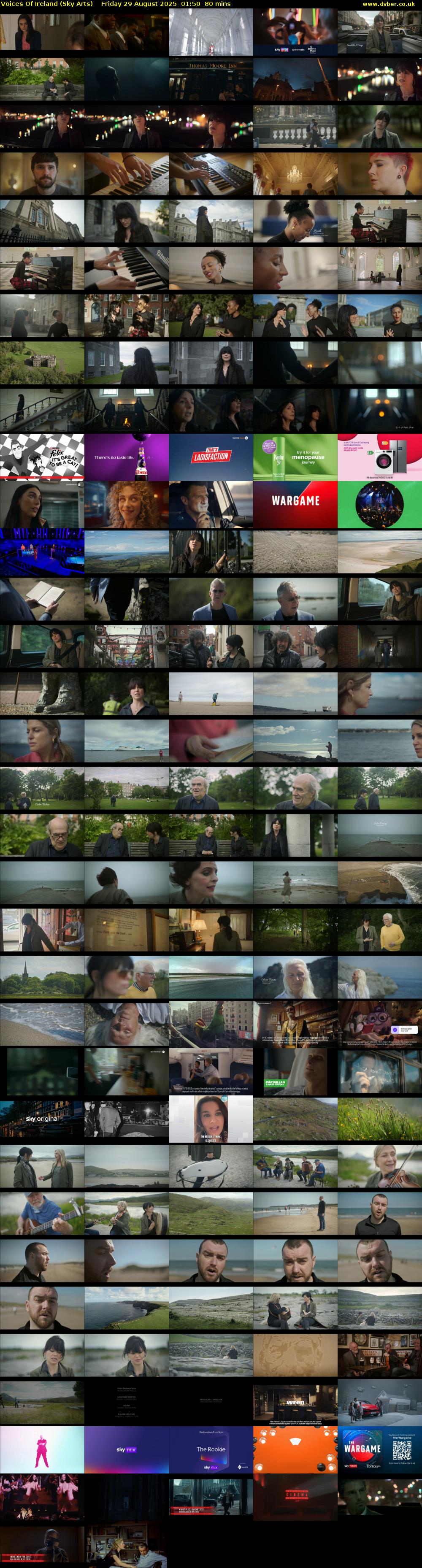 Voices Of Ireland (Sky Arts) Friday 29 August 2025 01:50 - 03:10