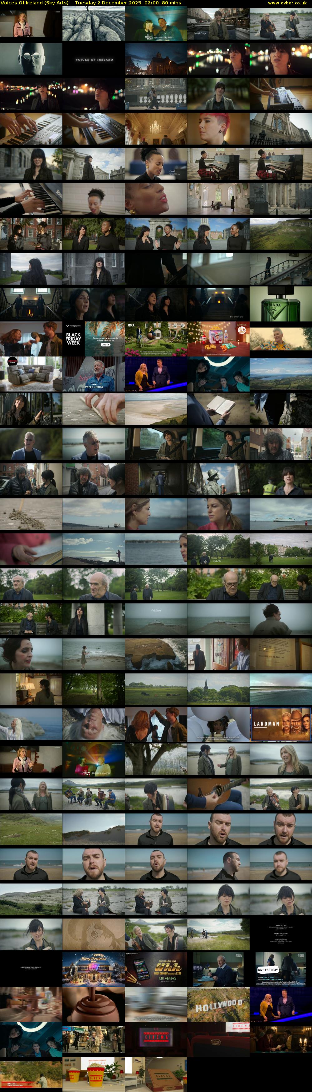 Voices Of Ireland (Sky Arts) Tuesday 2 December 2025 02:00 - 03:20