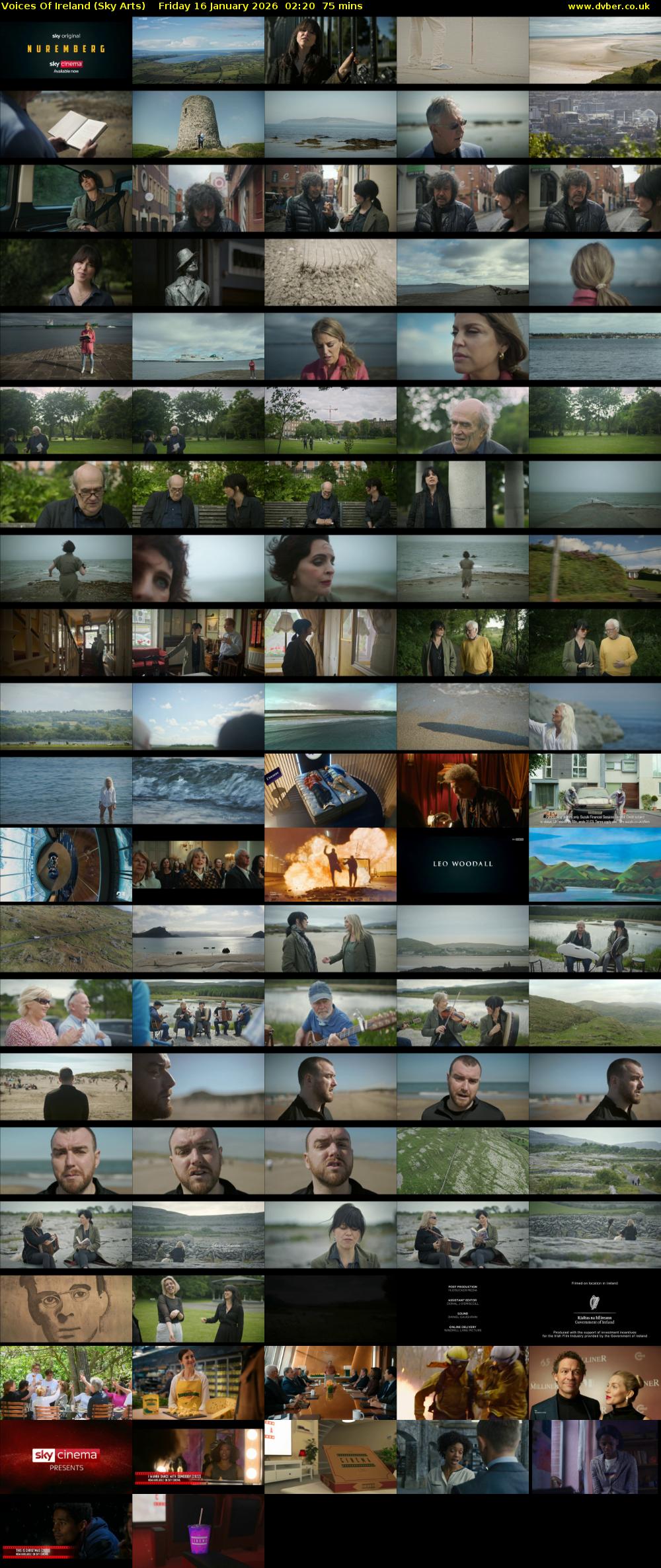 Voices Of Ireland (Sky Arts) Friday 16 January 2026 02:20 - 03:35