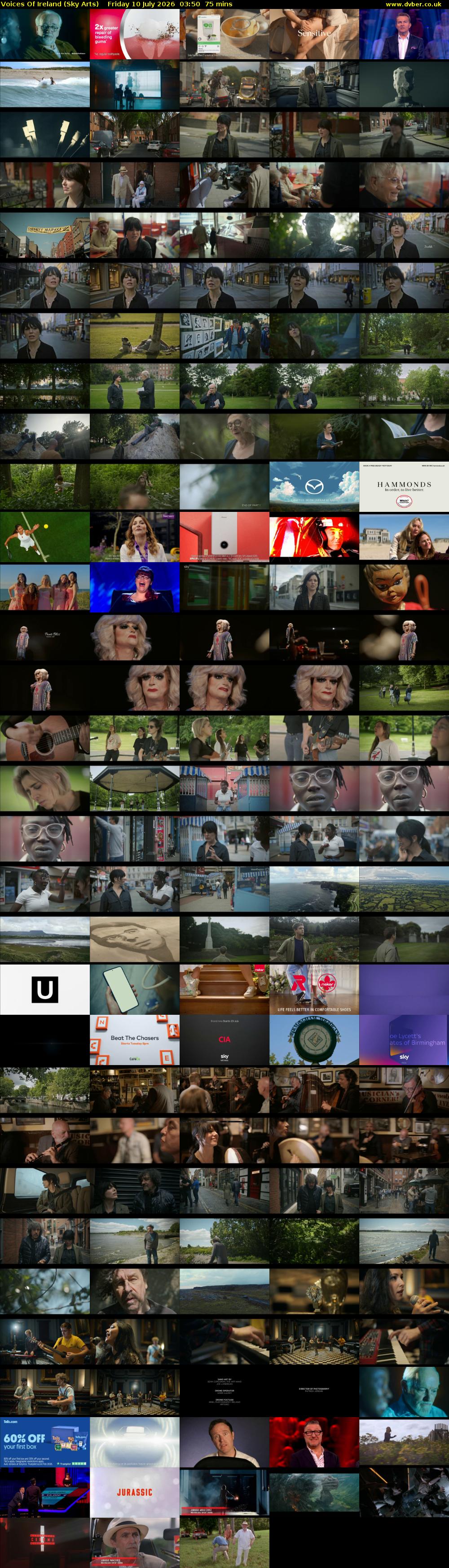 Voices Of Ireland (Sky Arts) Friday 10 July 2026 03:50 - 05:05