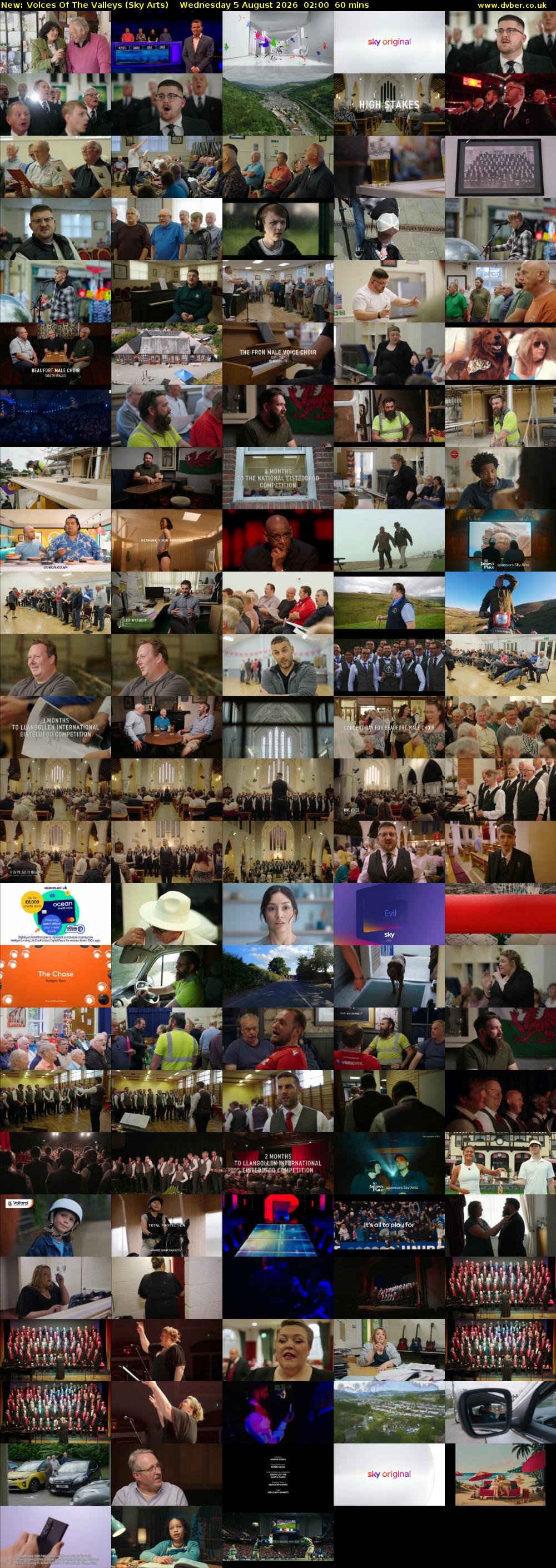Voices Of The Valleys (Sky Arts) Wednesday 5 August 2026 02:00 - 03:00