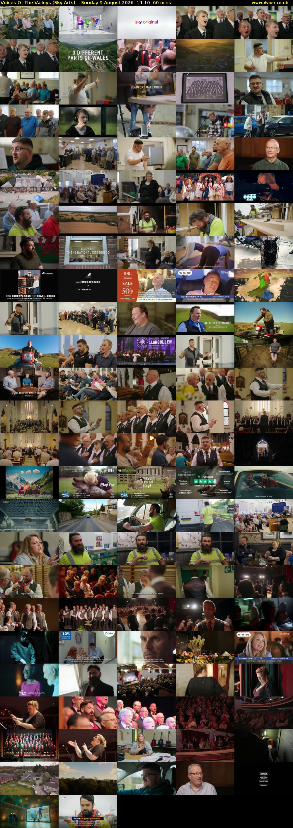Voices Of The Valleys (Sky Arts) Sunday 9 August 2026 14:10 - 15:10