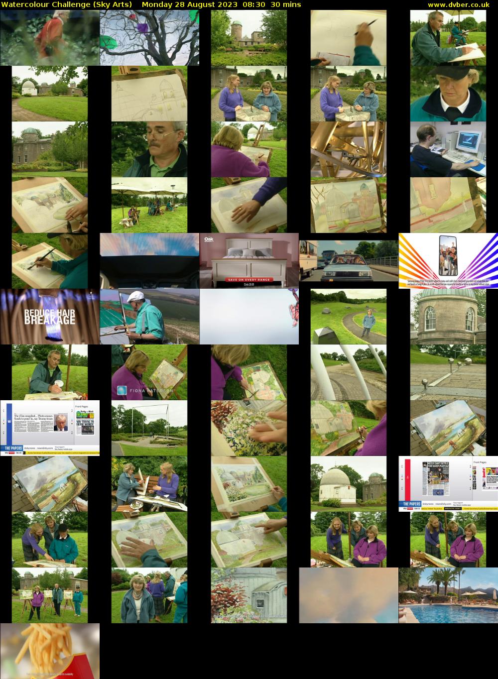 Watercolour Challenge (Sky Arts) Monday 28 August 2023 08:30 - 09:00
