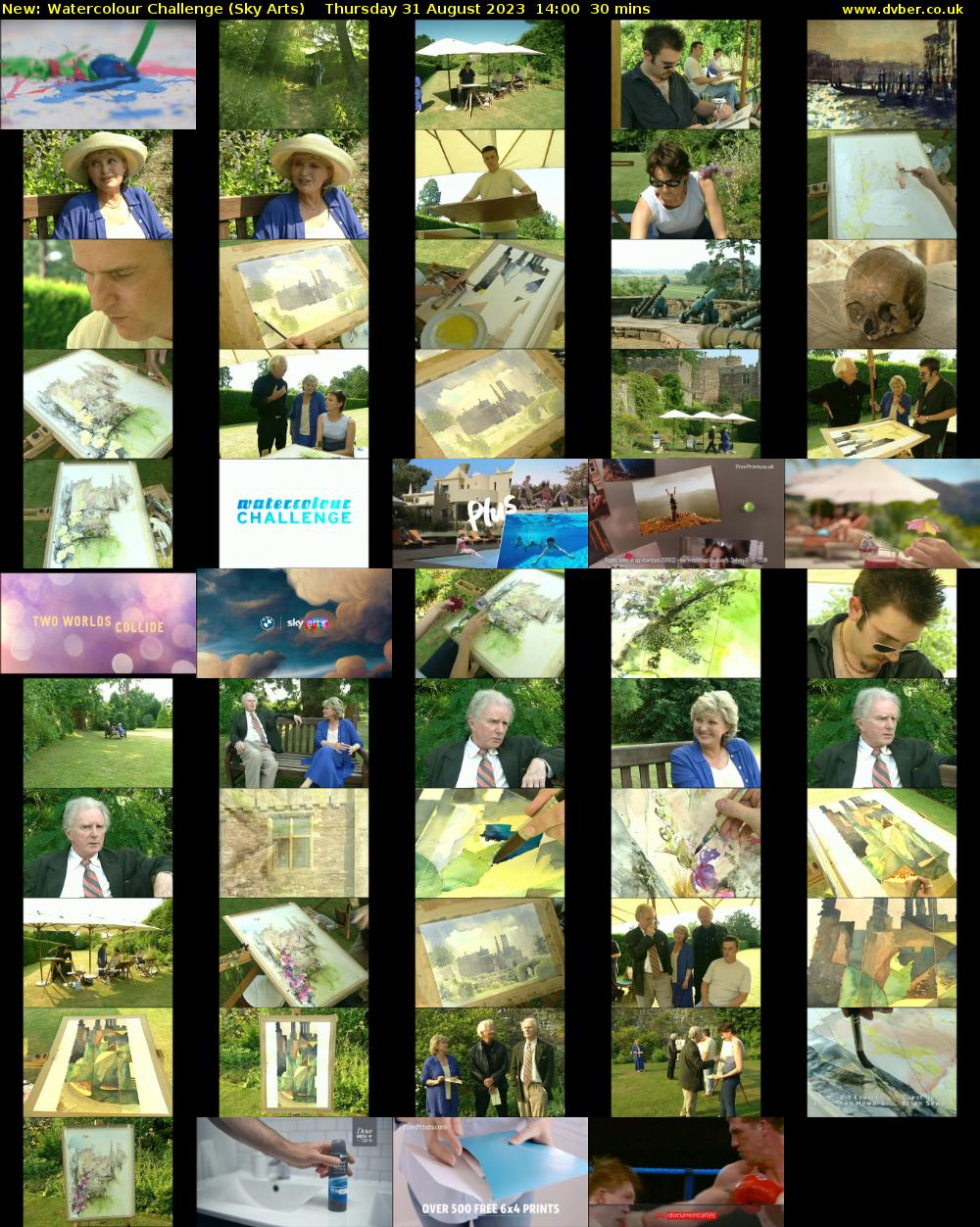 Watercolour Challenge (Sky Arts) Thursday 31 August 2023 14:00 - 14:30
