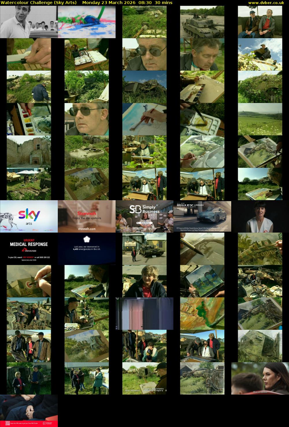 Watercolour Challenge (Sky Arts) Monday 23 March 2026 08:30 - 09:00