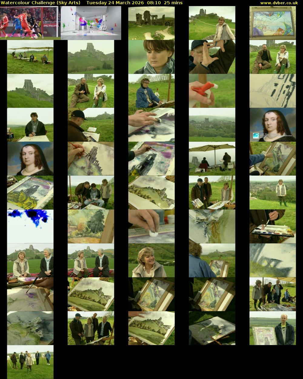 Watercolour Challenge (Sky Arts) Tuesday 24 March 2026 08:10 - 08:35