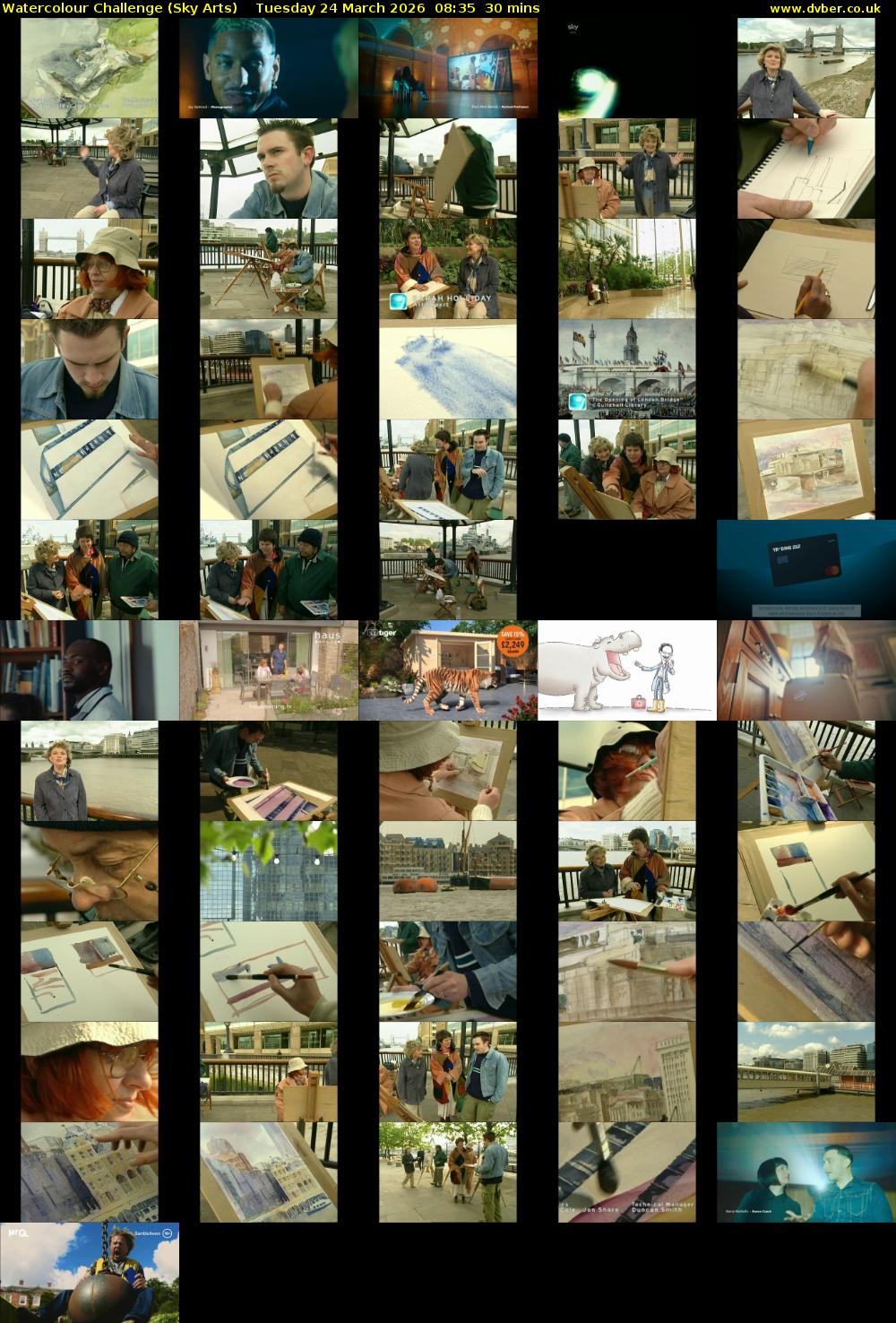 Watercolour Challenge (Sky Arts) Tuesday 24 March 2026 08:35 - 09:05