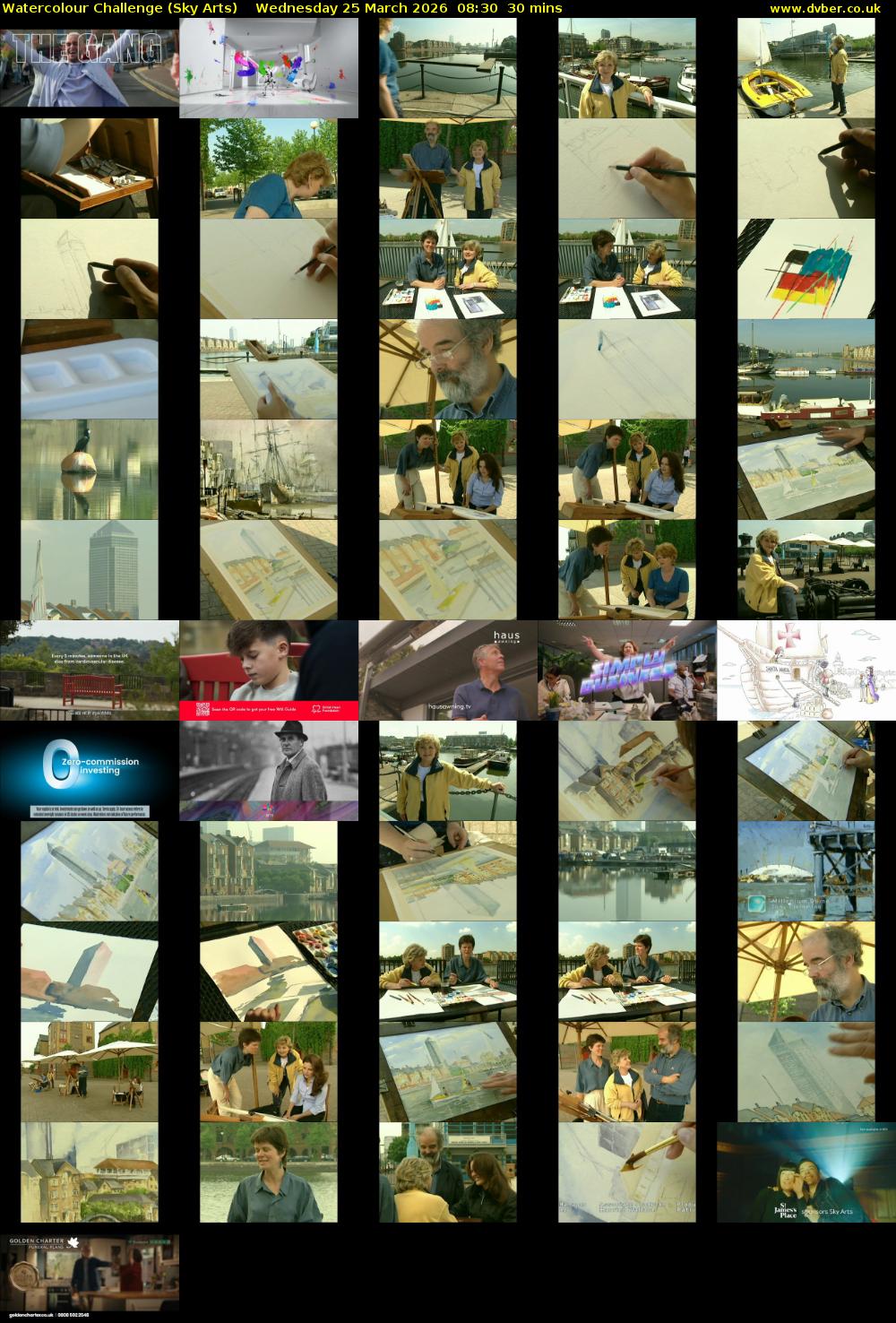 Watercolour Challenge (Sky Arts) Wednesday 25 March 2026 08:30 - 09:00