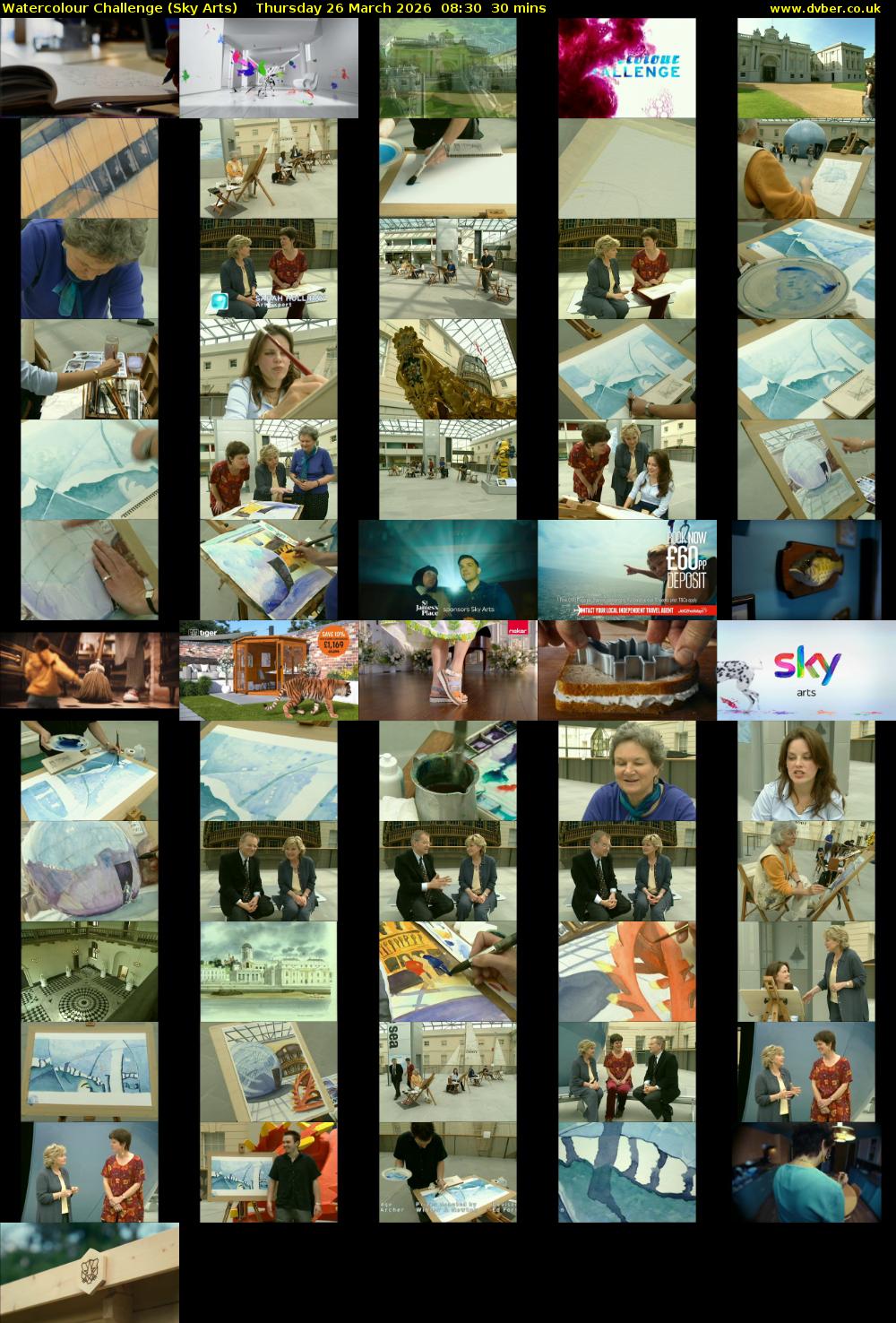 Watercolour Challenge (Sky Arts) Thursday 26 March 2026 08:30 - 09:00