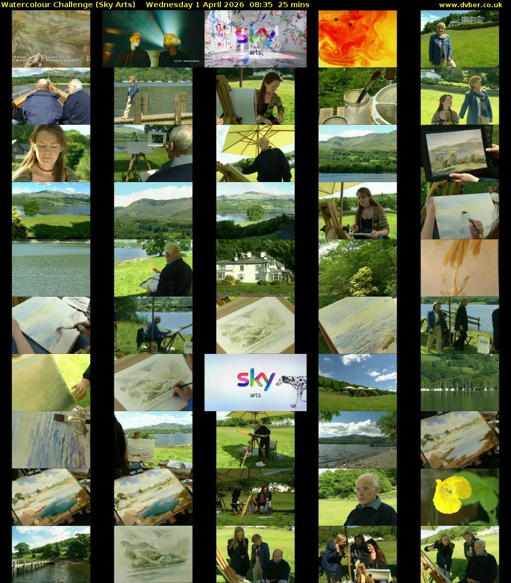 Watercolour Challenge (Sky Arts) Wednesday 1 April 2026 08:35 - 09:00