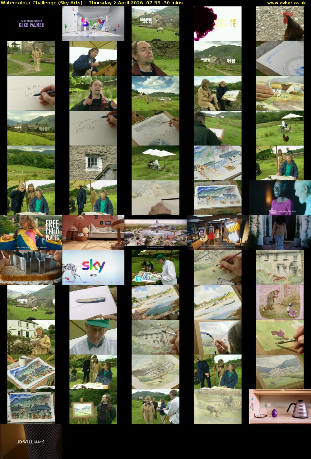Watercolour Challenge (Sky Arts) Thursday 2 April 2026 07:55 - 08:25