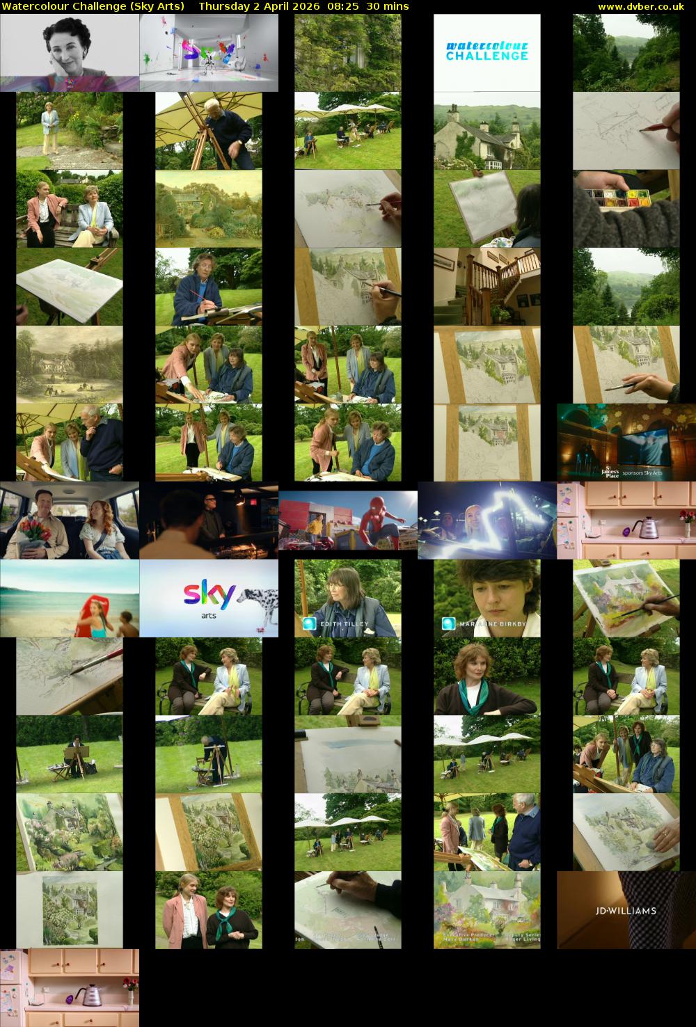 Watercolour Challenge (Sky Arts) Thursday 2 April 2026 08:25 - 08:55