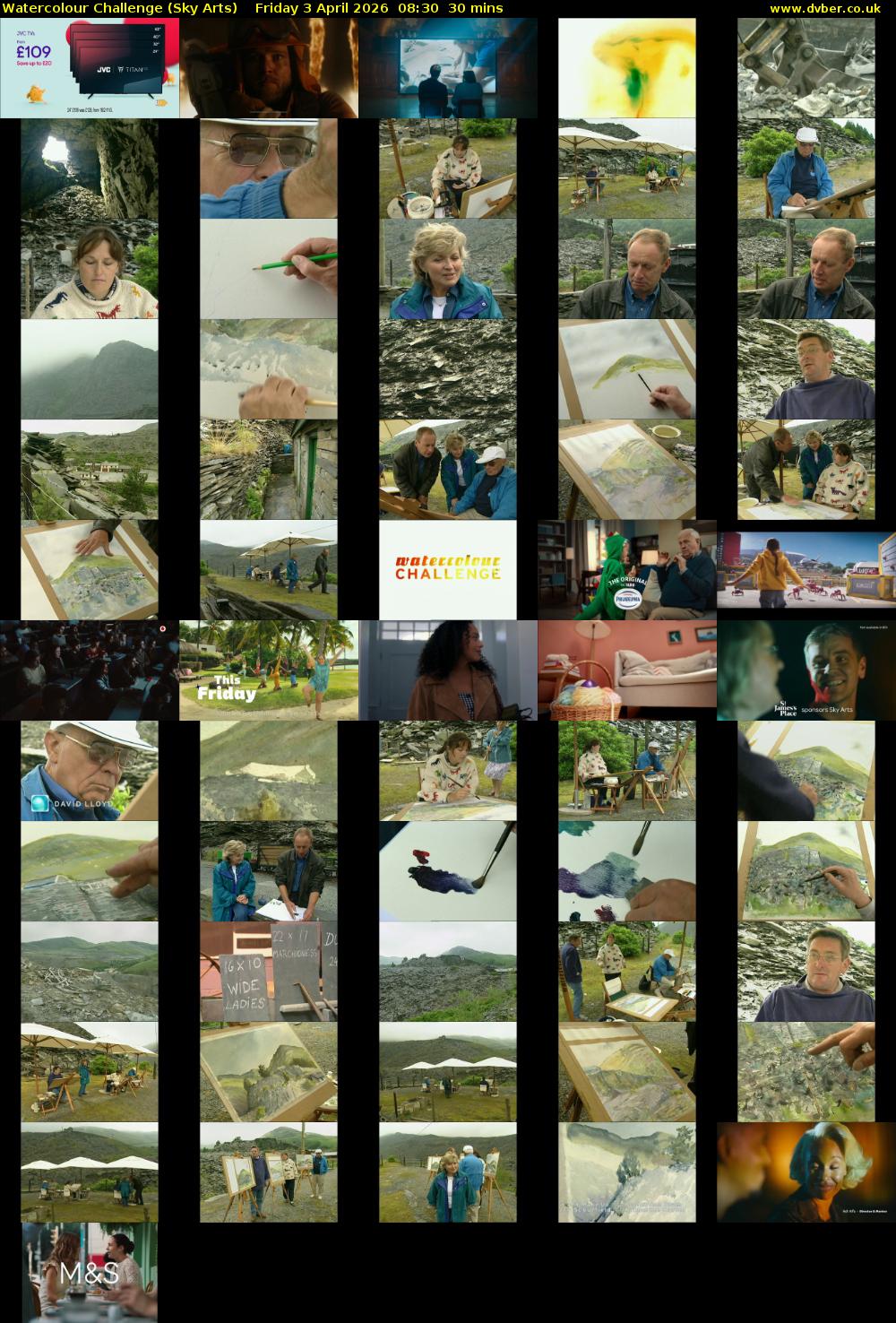 Watercolour Challenge (Sky Arts) Friday 3 April 2026 08:30 - 09:00