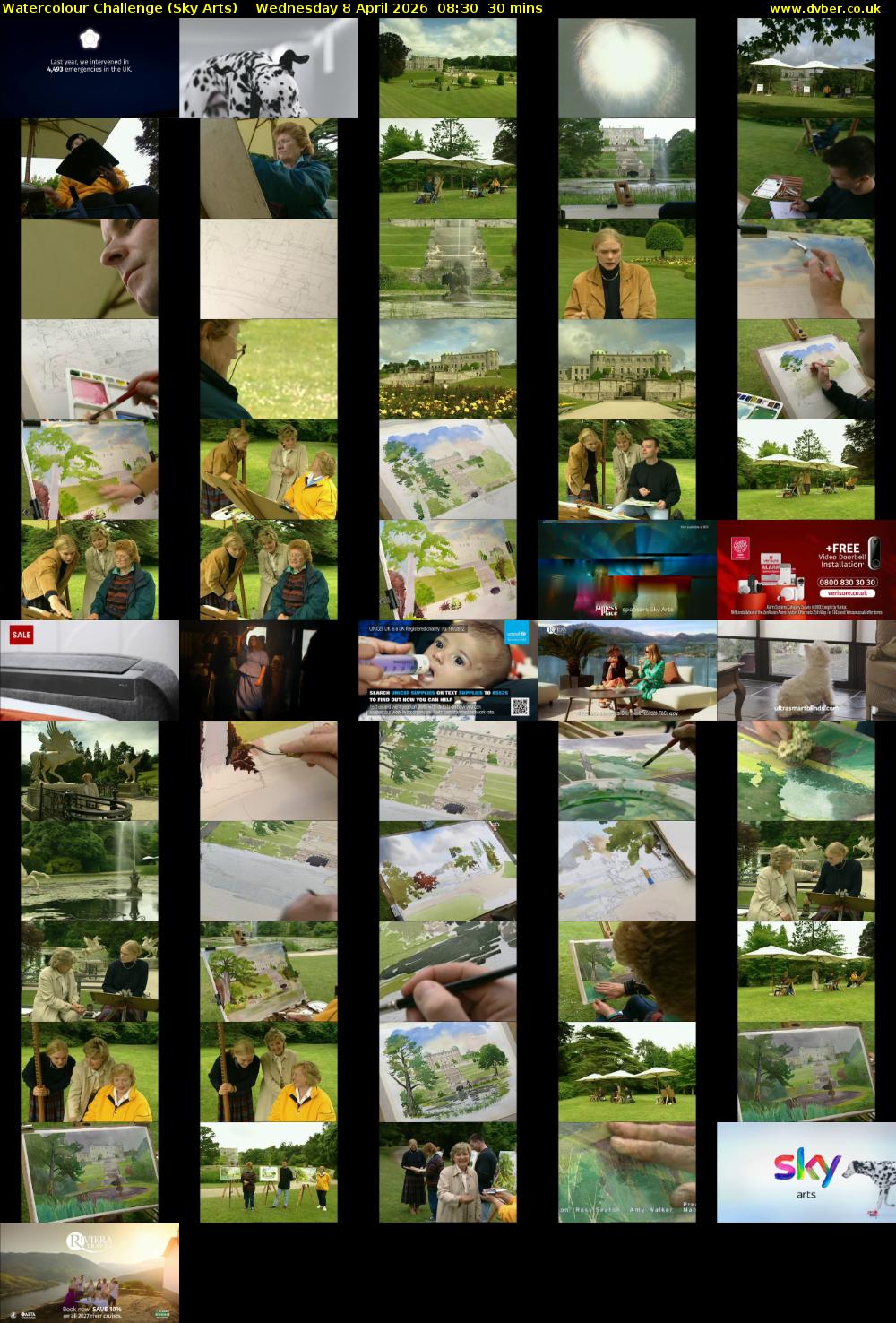 Watercolour Challenge (Sky Arts) Wednesday 8 April 2026 08:30 - 09:00