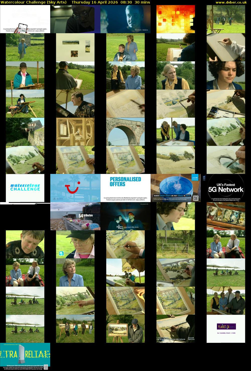 Watercolour Challenge (Sky Arts) Thursday 16 April 2026 08:30 - 09:00