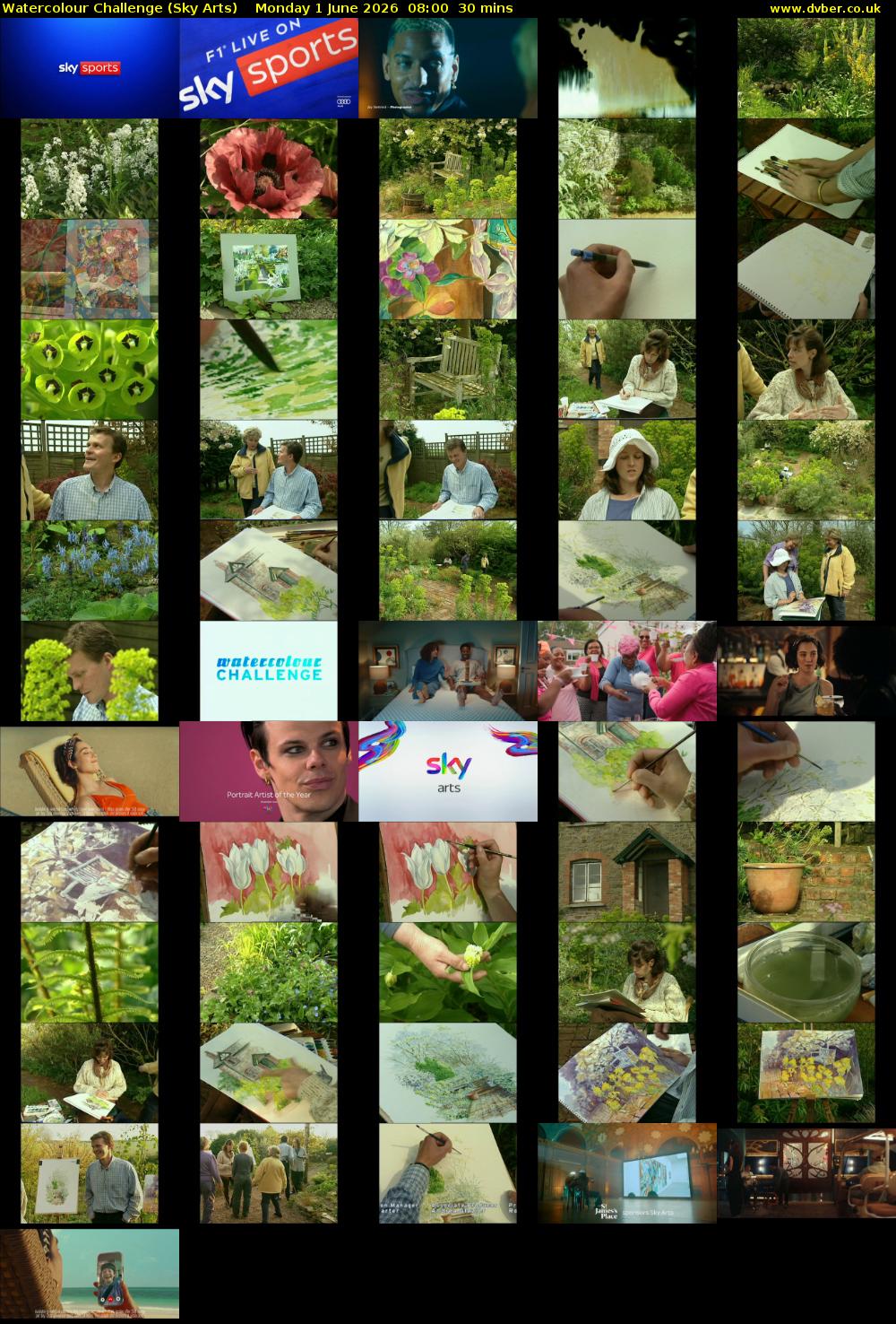 Watercolour Challenge (Sky Arts) Monday 1 June 2026 08:00 - 08:30
