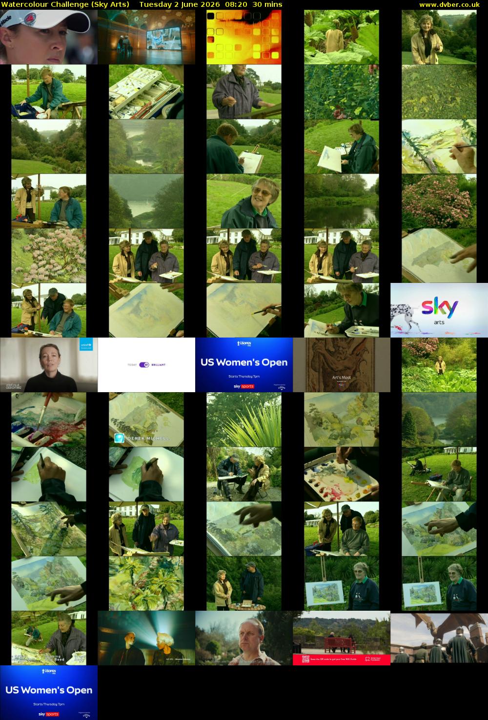 Watercolour Challenge (Sky Arts) Tuesday 2 June 2026 08:20 - 08:50