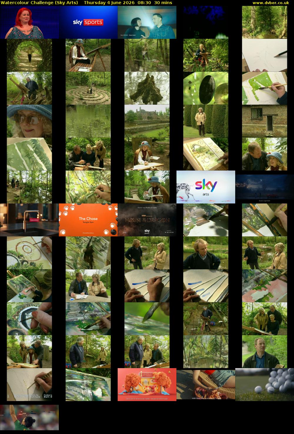 Watercolour Challenge (Sky Arts) Thursday 4 June 2026 08:30 - 09:00