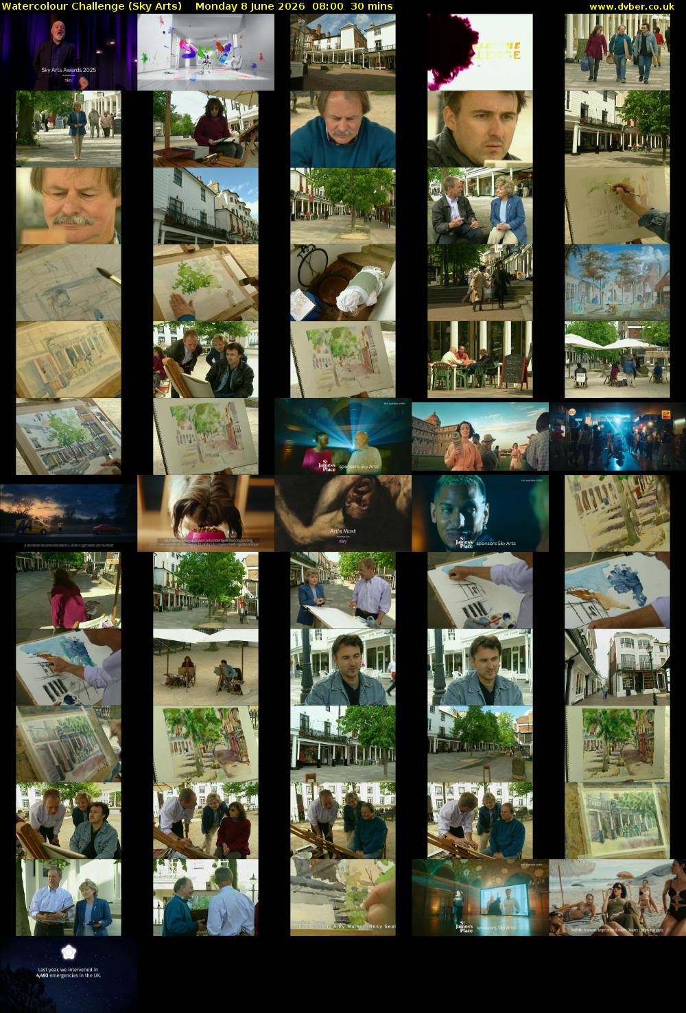 Watercolour Challenge (Sky Arts) Monday 8 June 2026 08:00 - 08:30