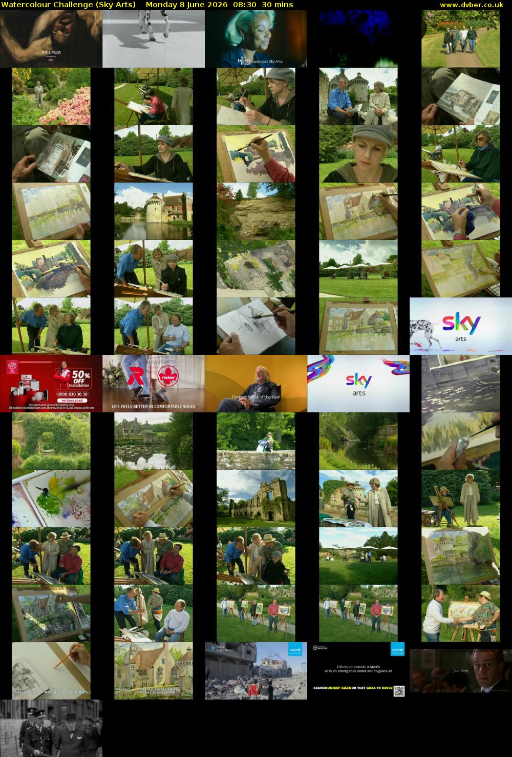 Watercolour Challenge (Sky Arts) Monday 8 June 2026 08:30 - 09:00