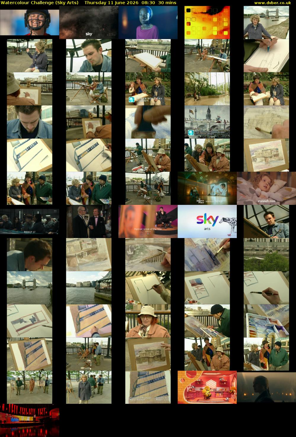 Watercolour Challenge (Sky Arts) Thursday 11 June 2026 08:30 - 09:00
