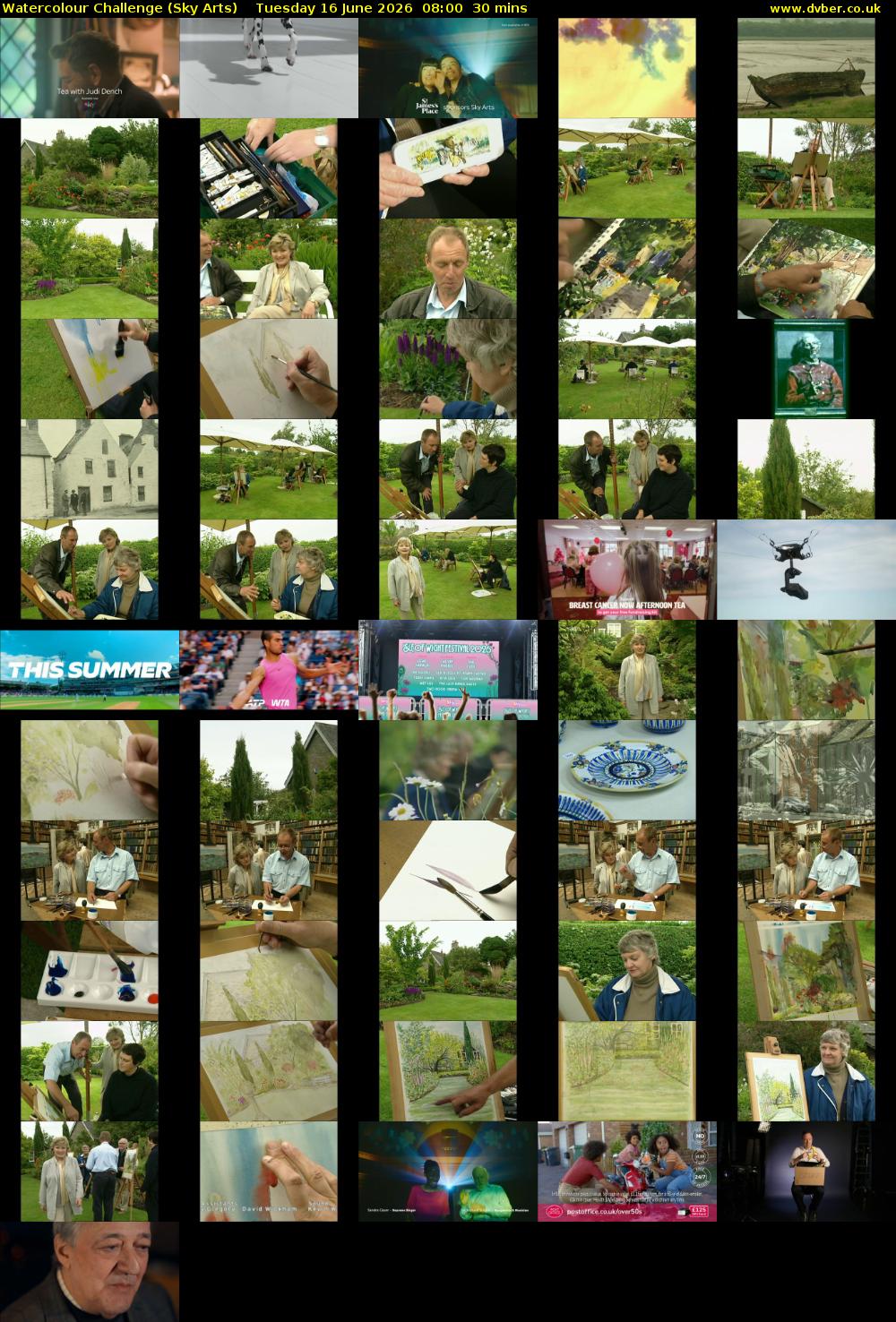 Watercolour Challenge (Sky Arts) Tuesday 16 June 2026 08:00 - 08:30