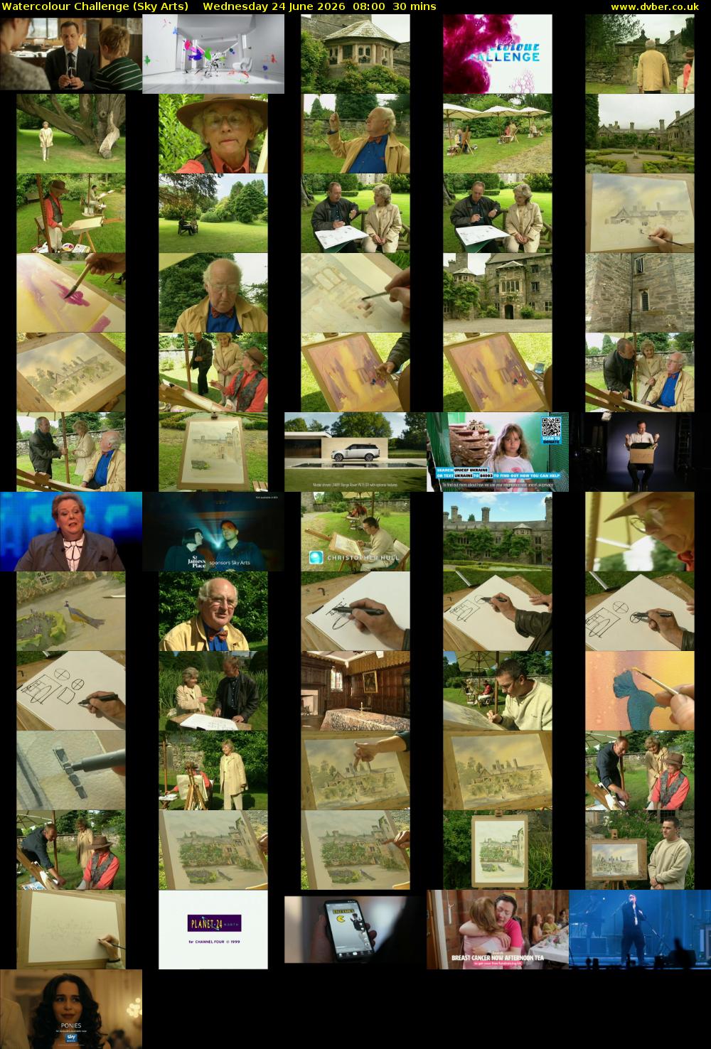 Watercolour Challenge (Sky Arts) Wednesday 24 June 2026 08:00 - 08:30