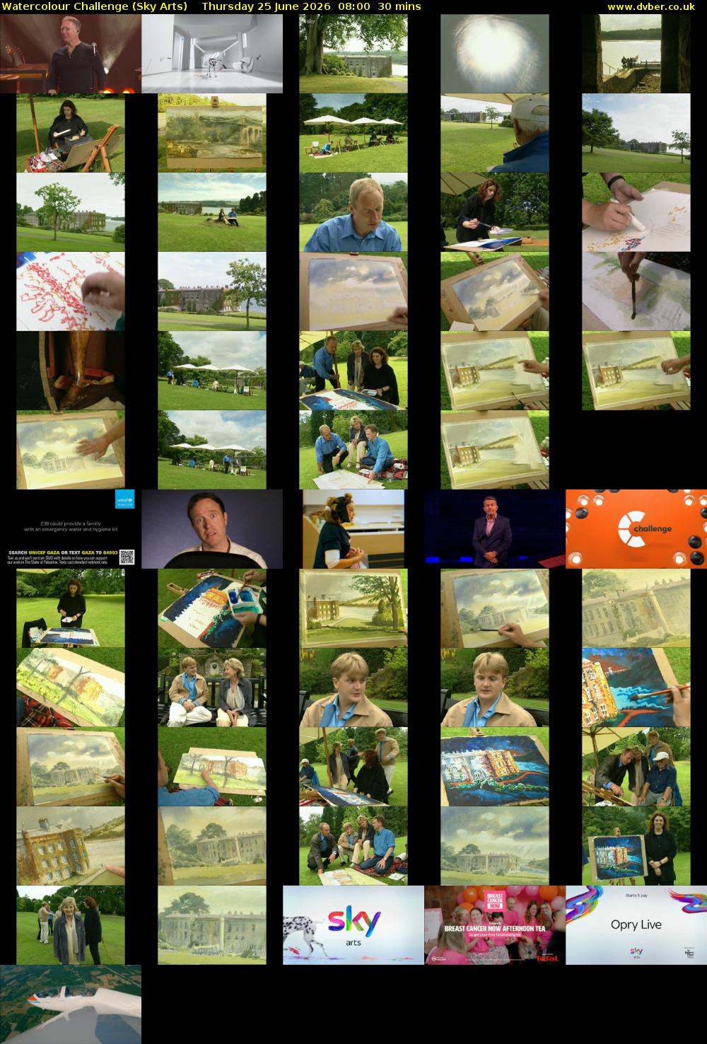 Watercolour Challenge (Sky Arts) Thursday 25 June 2026 08:00 - 08:30