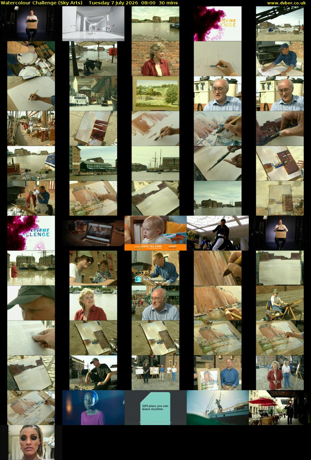 Watercolour Challenge (Sky Arts) Tuesday 7 July 2026 08:00 - 08:30