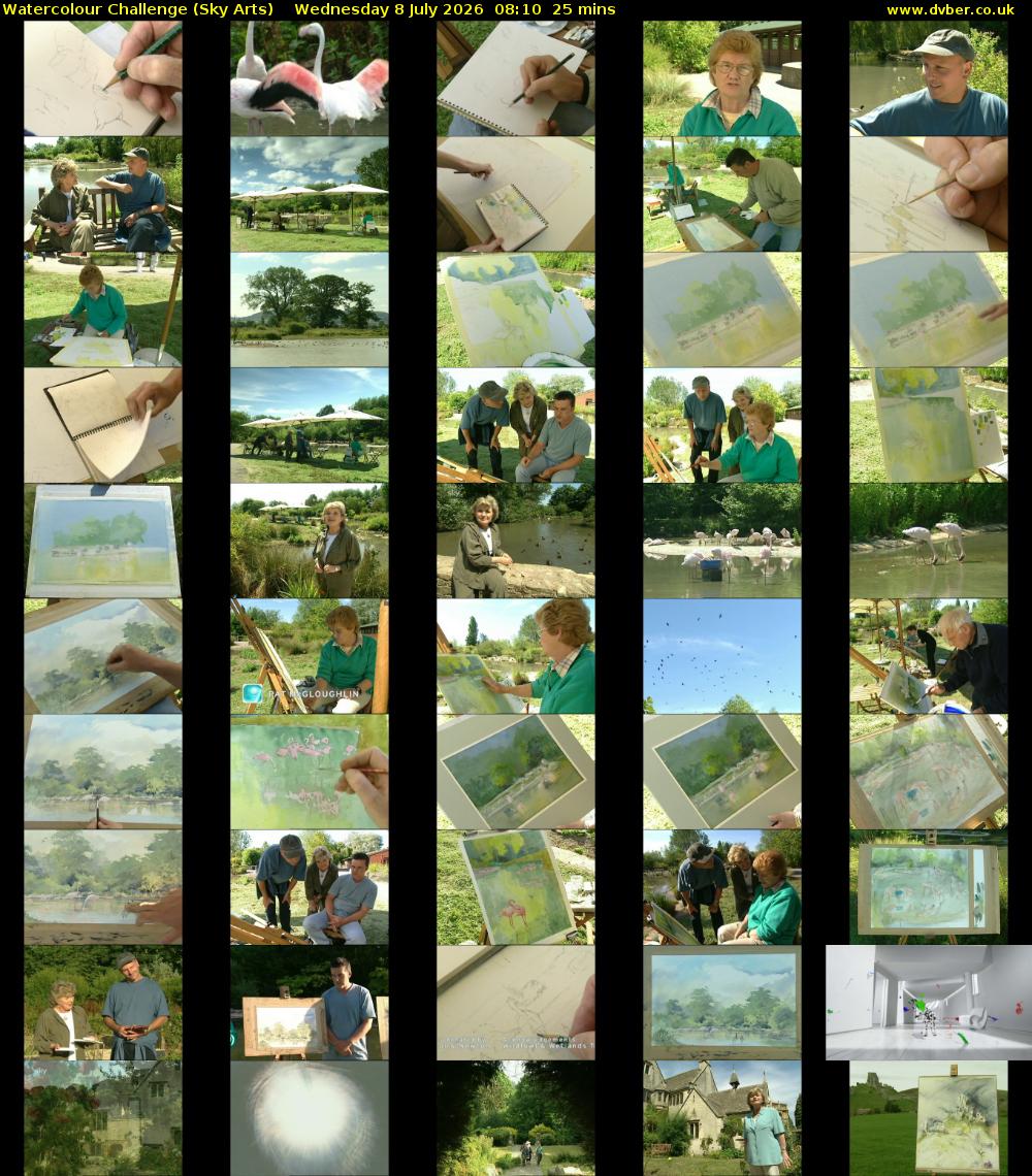 Watercolour Challenge (Sky Arts) Wednesday 8 July 2026 08:10 - 08:35