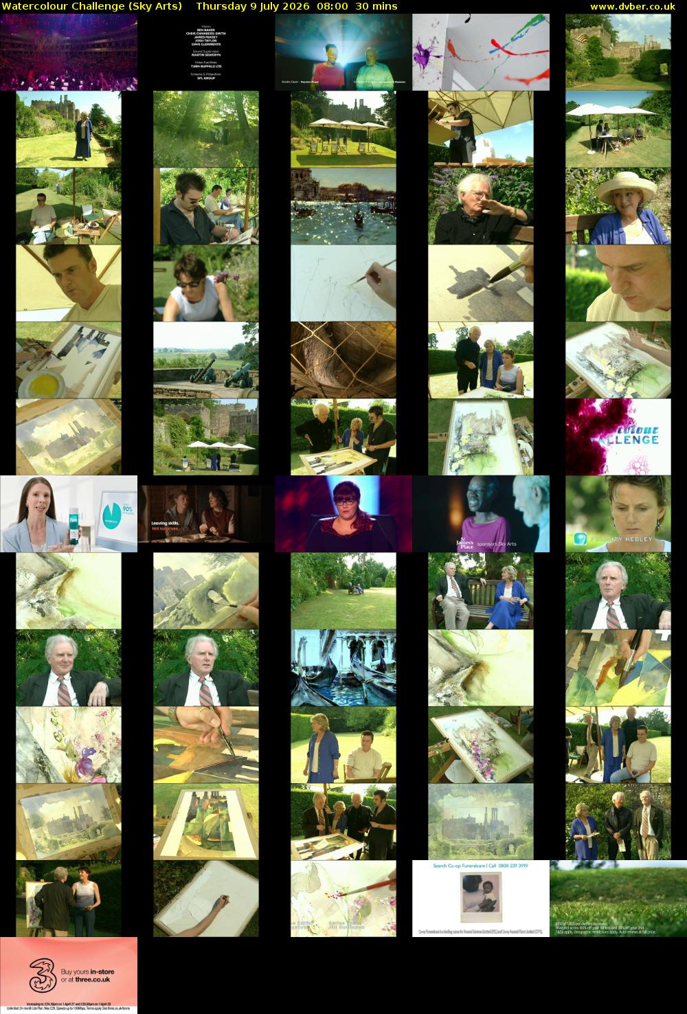 Watercolour Challenge (Sky Arts) Thursday 9 July 2026 08:00 - 08:30