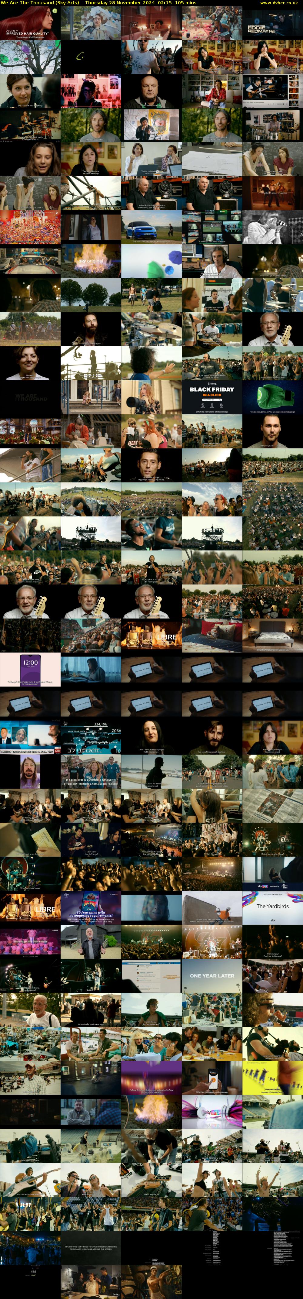We Are The Thousand (Sky Arts) Thursday 28 November 2024 02:15 - 04:00