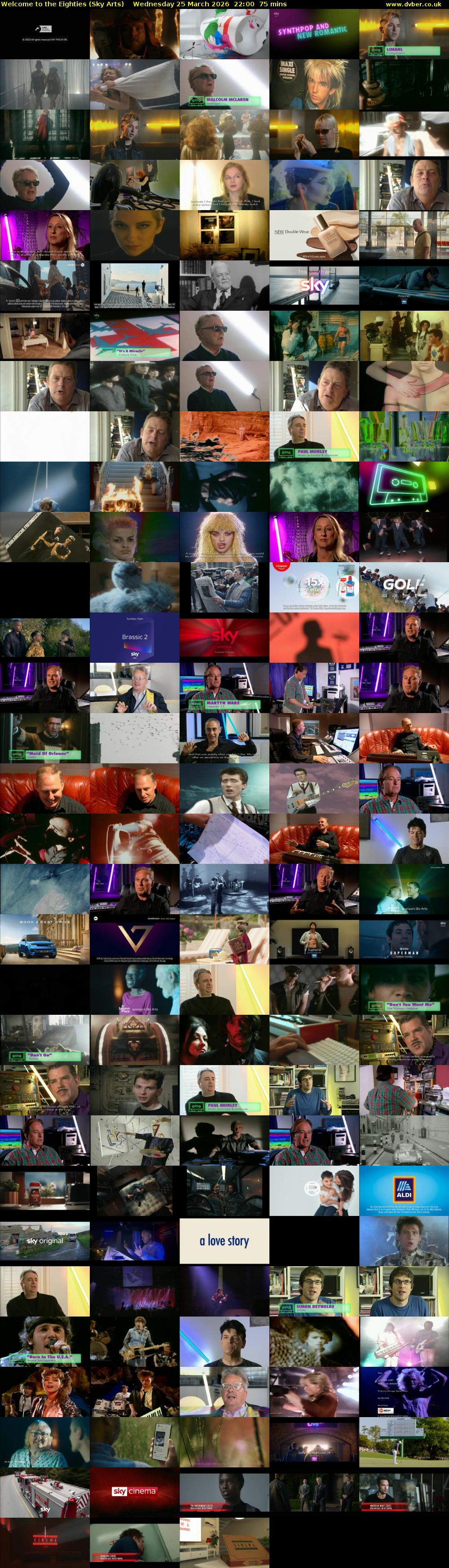 Welcome to the Eighties (Sky Arts) Wednesday 25 March 2026 22:00 - 23:15