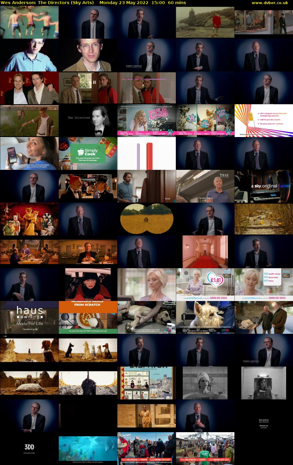 Wes Anderson: The Directors (Sky Arts) Monday 23 May 2022 15:00 - 16:00
