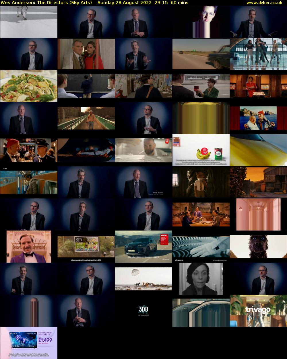 Wes Anderson: The Directors (Sky Arts) Sunday 28 August 2022 23:15 - 00:15