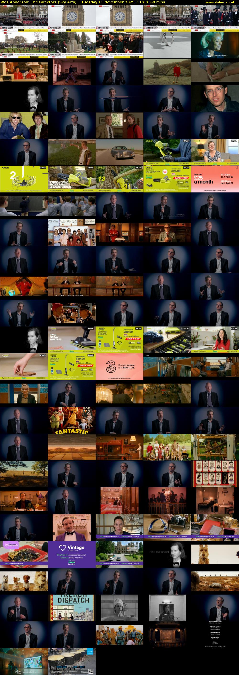 Wes Anderson: The Directors (Sky Arts) Tuesday 11 November 2025 11:00 - 12:00