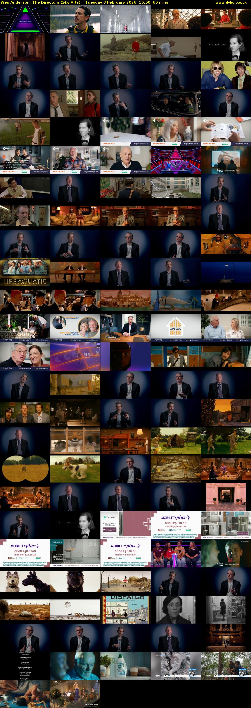 Wes Anderson: The Directors (Sky Arts) Tuesday 3 February 2026 16:00 - 17:00