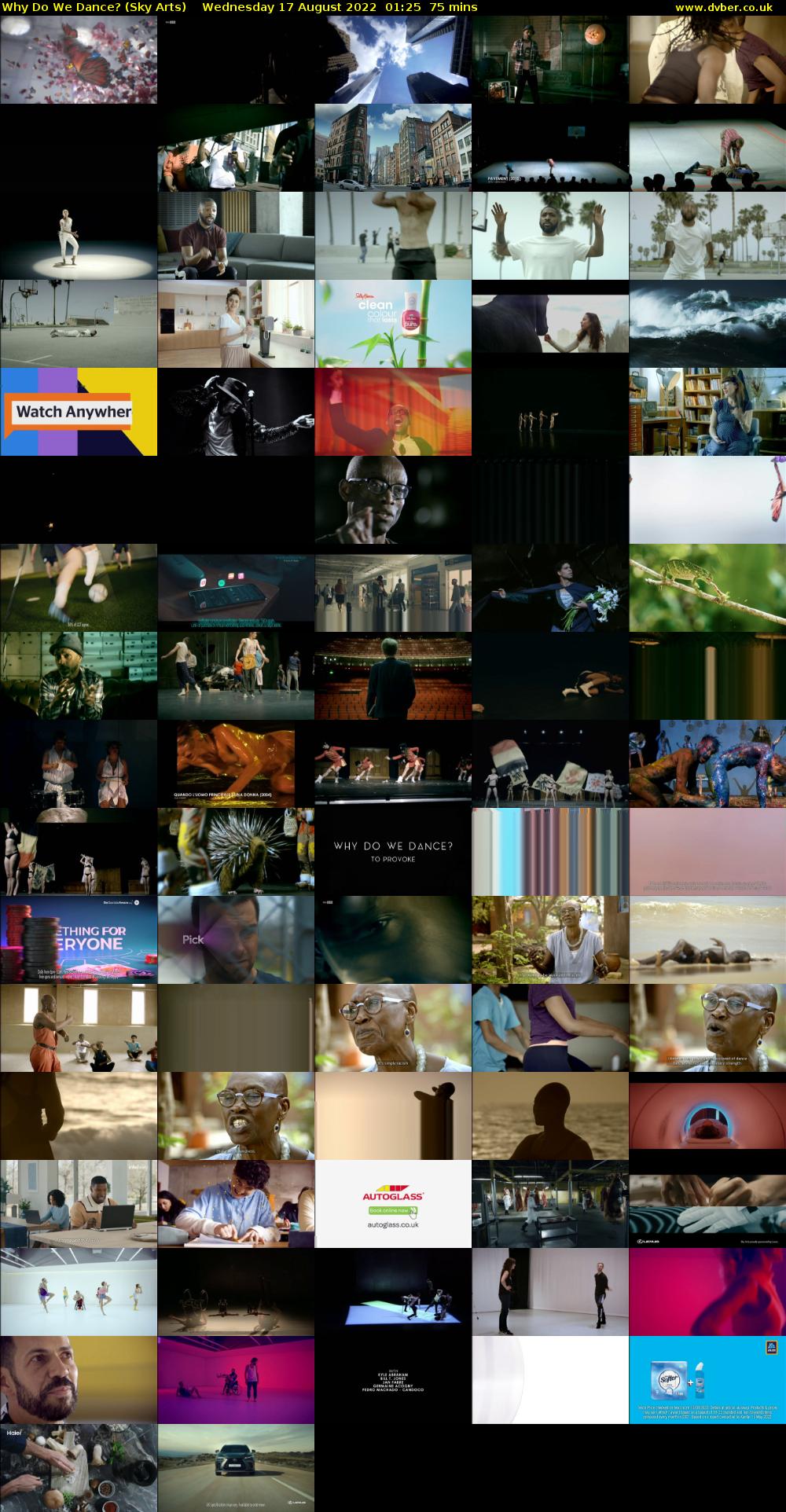 Why Do We Dance? (Sky Arts) Wednesday 17 August 2022 01:25 - 02:40