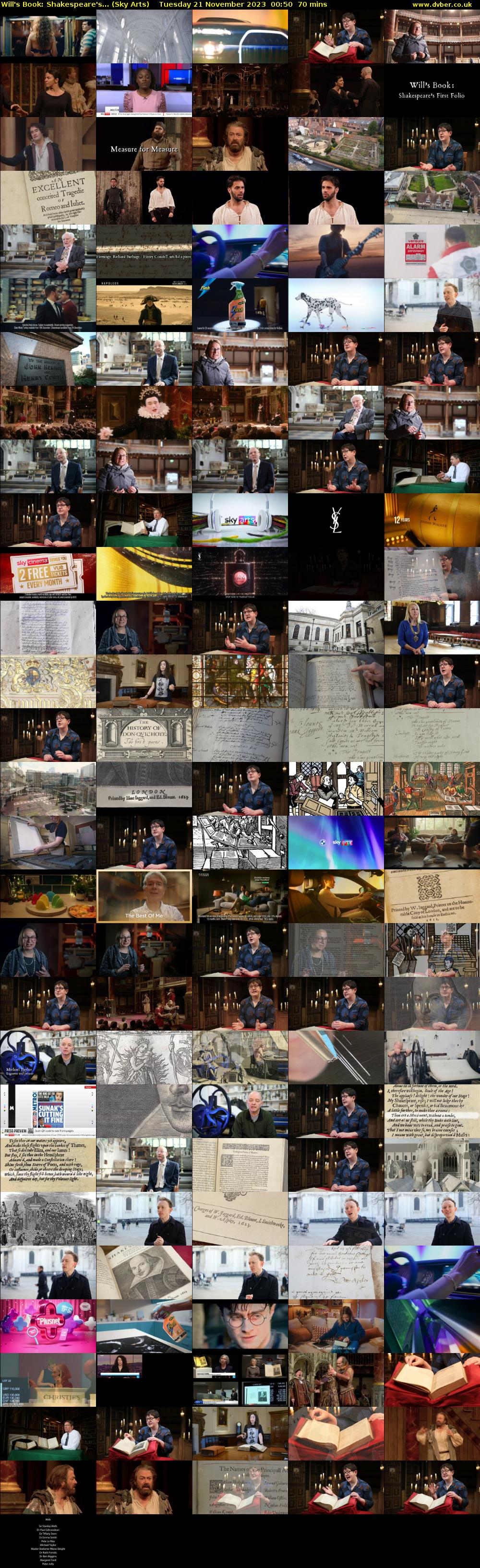 Will's Book: Shakespeare's... (Sky Arts) Tuesday 21 November 2023 00:50 - 02:00