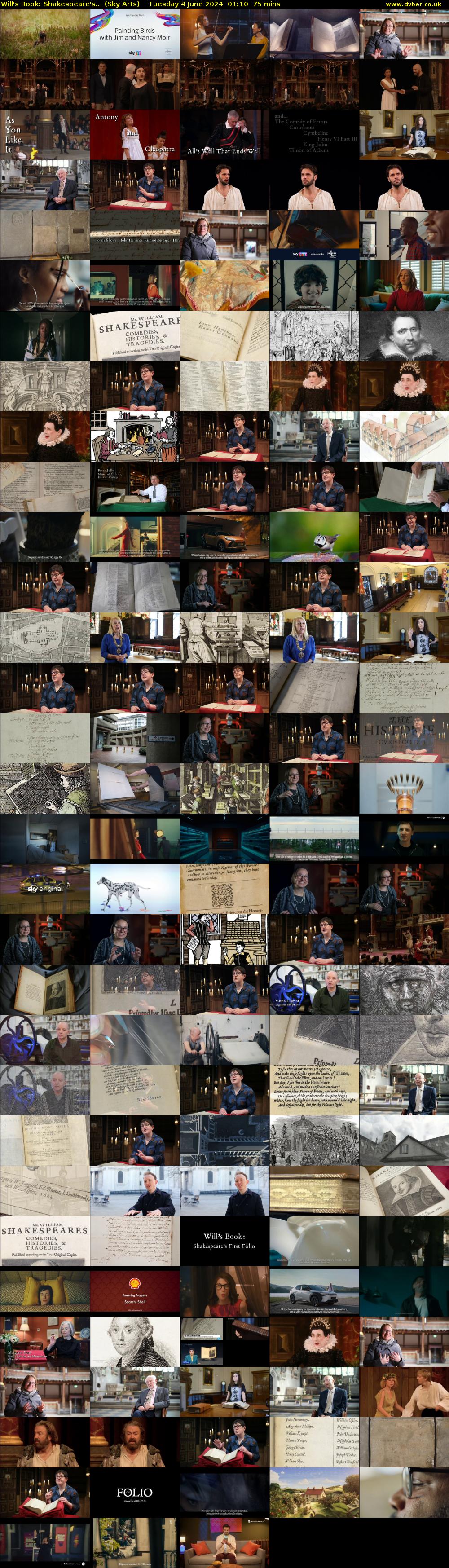 Will's Book: Shakespeare's... (Sky Arts) Tuesday 4 June 2024 01:10 - 02:25