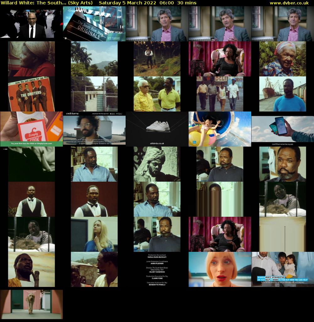 Willard White: The South... (Sky Arts) Saturday 5 March 2022 06:00 - 06:30