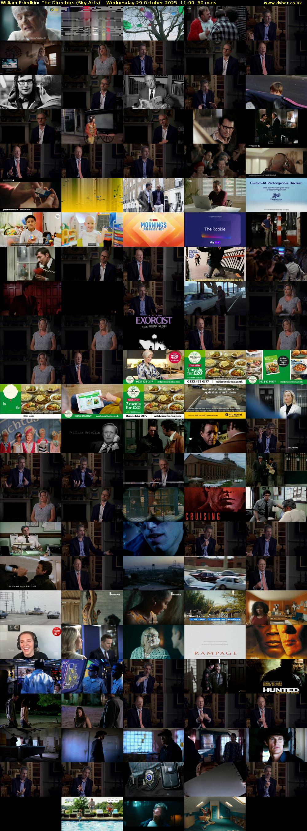 William Friedkin: The Directors (Sky Arts) Wednesday 29 October 2025 11:00 - 12:00