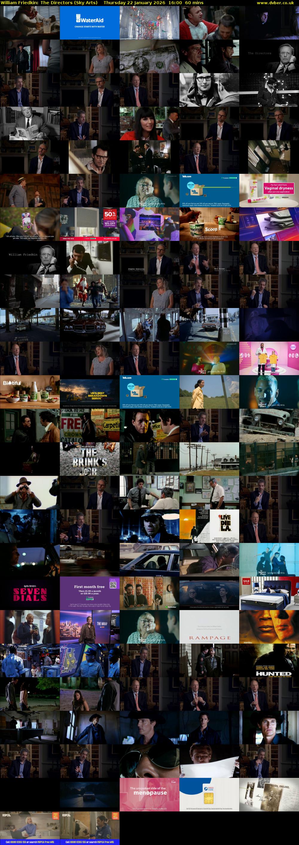 William Friedkin: The Directors (Sky Arts) Thursday 22 January 2026 16:00 - 17:00