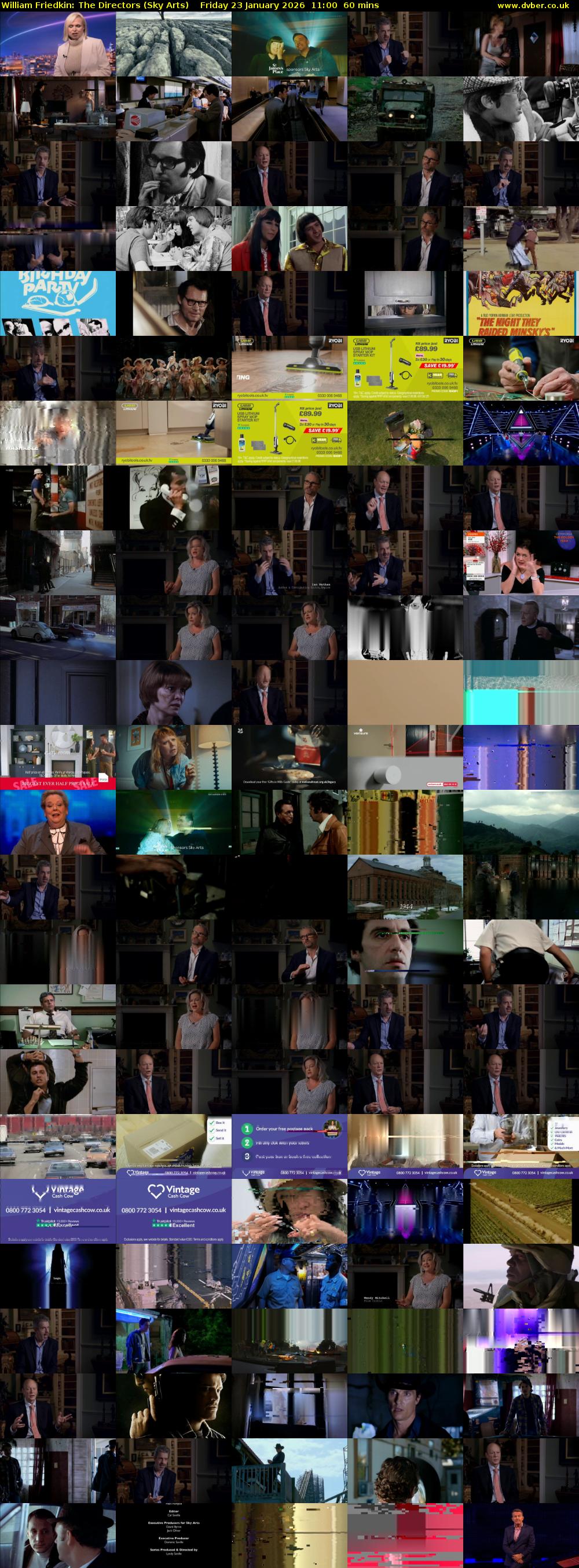 William Friedkin: The Directors (Sky Arts) Friday 23 January 2026 11:00 - 12:00