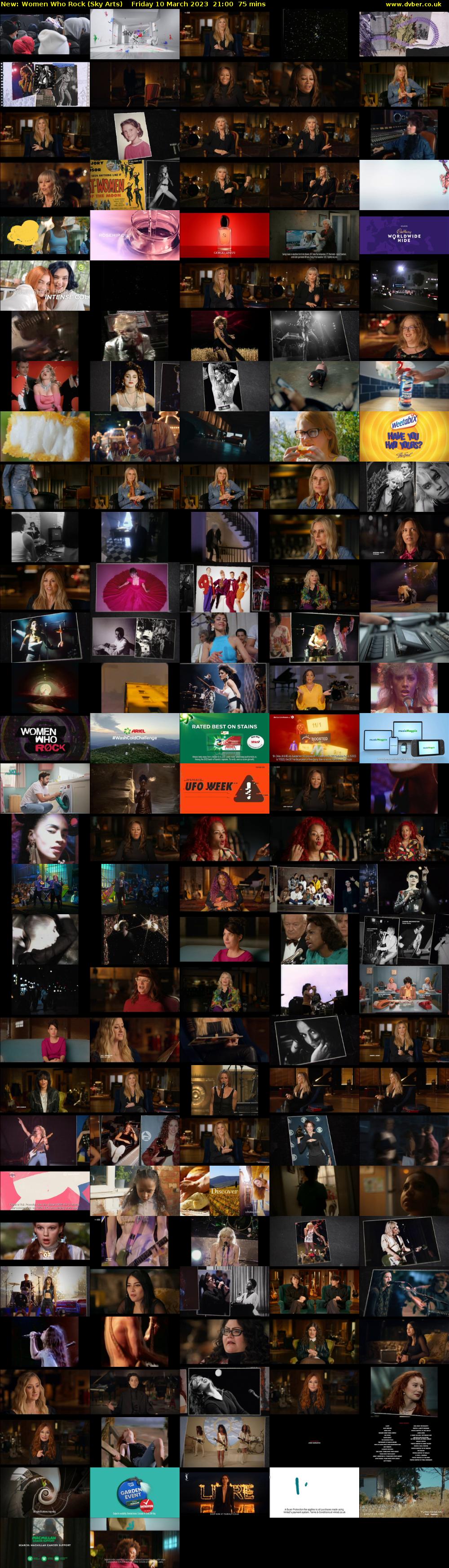 Women Who Rock (Sky Arts) Friday 10 March 2023 21:00 - 22:15