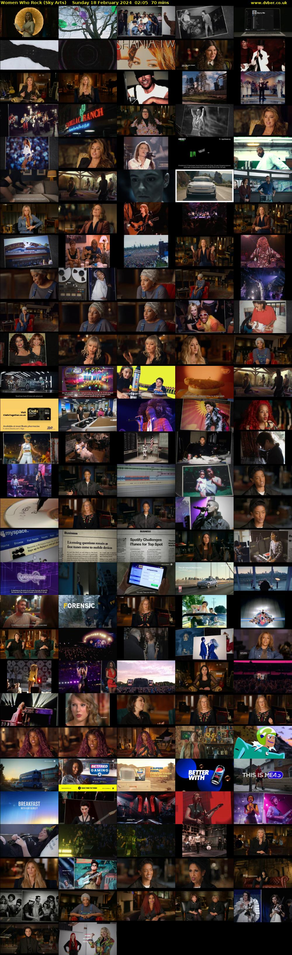 Women Who Rock (Sky Arts) Sunday 18 February 2024 02:05 - 03:15
